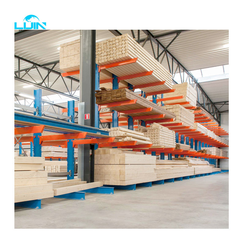 Lijin Industrial Pipe Rack System Metal Steel Cantilever Racking Plywood Storage Rack