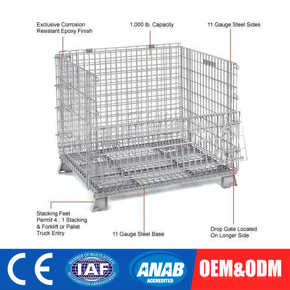 Collapsible Storage Cage for Auto Parts