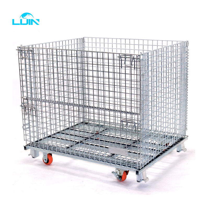 Custom-made Mesh Warehouse Metal Roll Storage Cage Rack