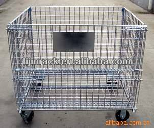 Wholesale Price Metal Shelf, Workshop Storage Cage , Galvanized Wire Mesh Container