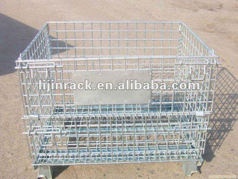 Wholesale Price Metal Shelf, Workshop Storage Cage , Galvanized Wire Mesh Container