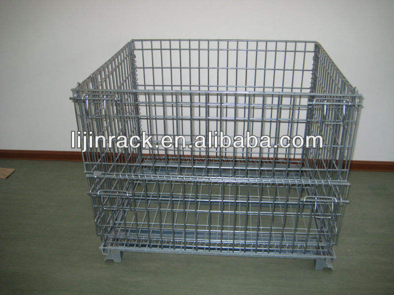 Wholesale Price Metal Shelf, Workshop Storage Cage , Galvanized Wire Mesh Container