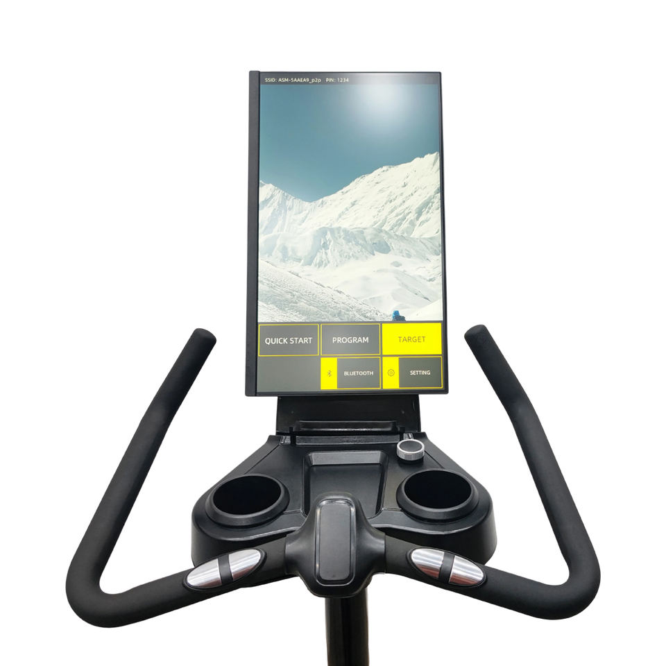 Gym Fitness Equipment Mirror Screen Upright Bike Mobile Projection Exercise Bike