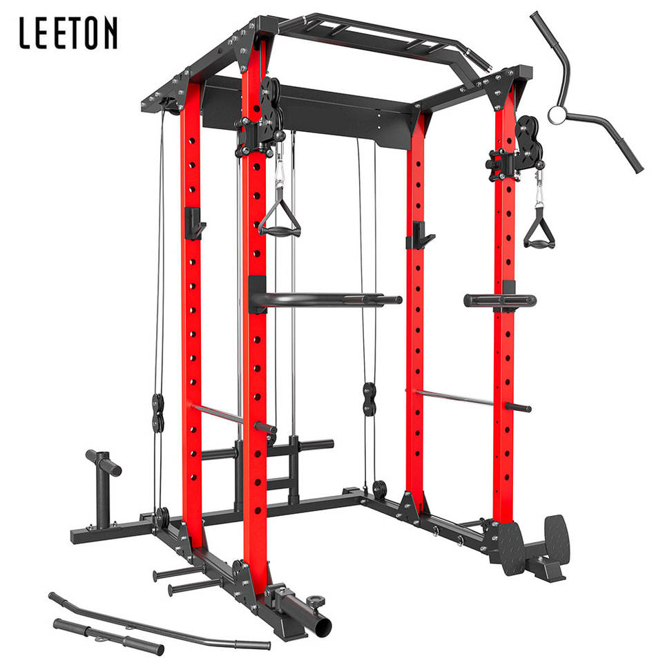 Versatile Multifunction Power Rack for Basement Gymnasiums Workouts Space-Saving Design
