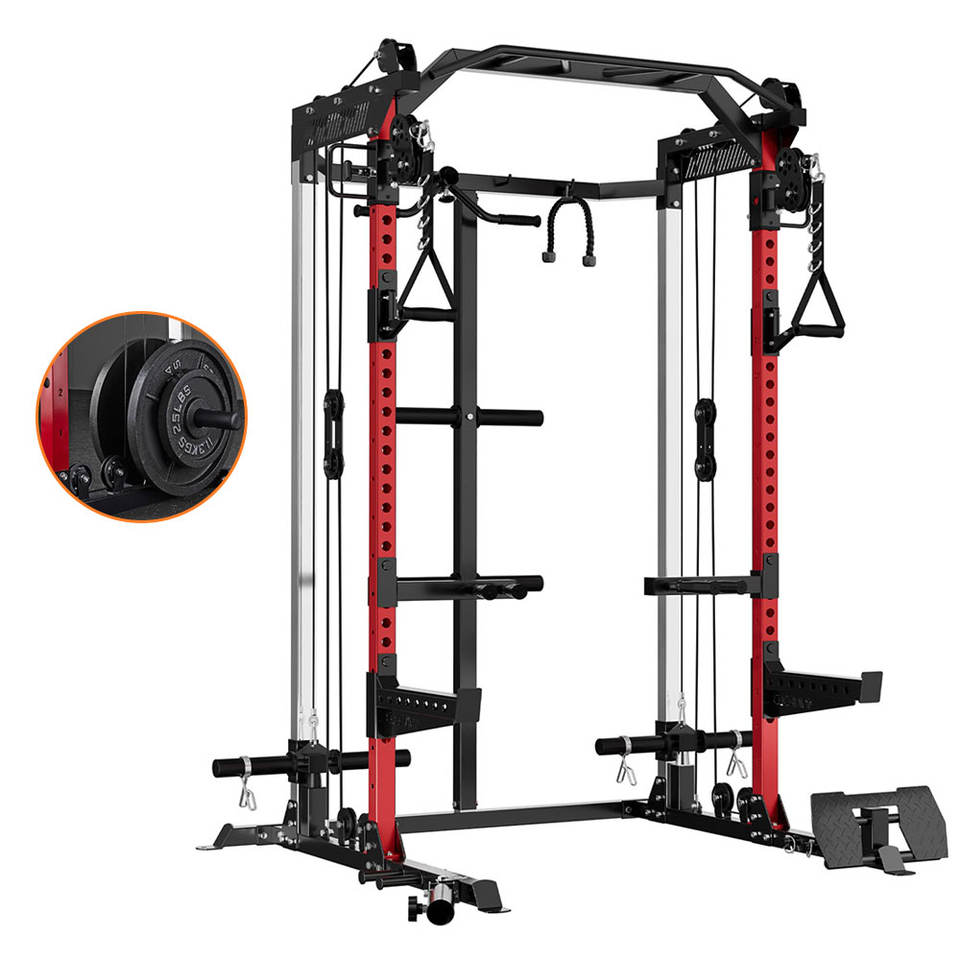 Multifunction Power Rack Squat Rack Easy-to-Assemble Flexible Benches & Racks for Powerlifting