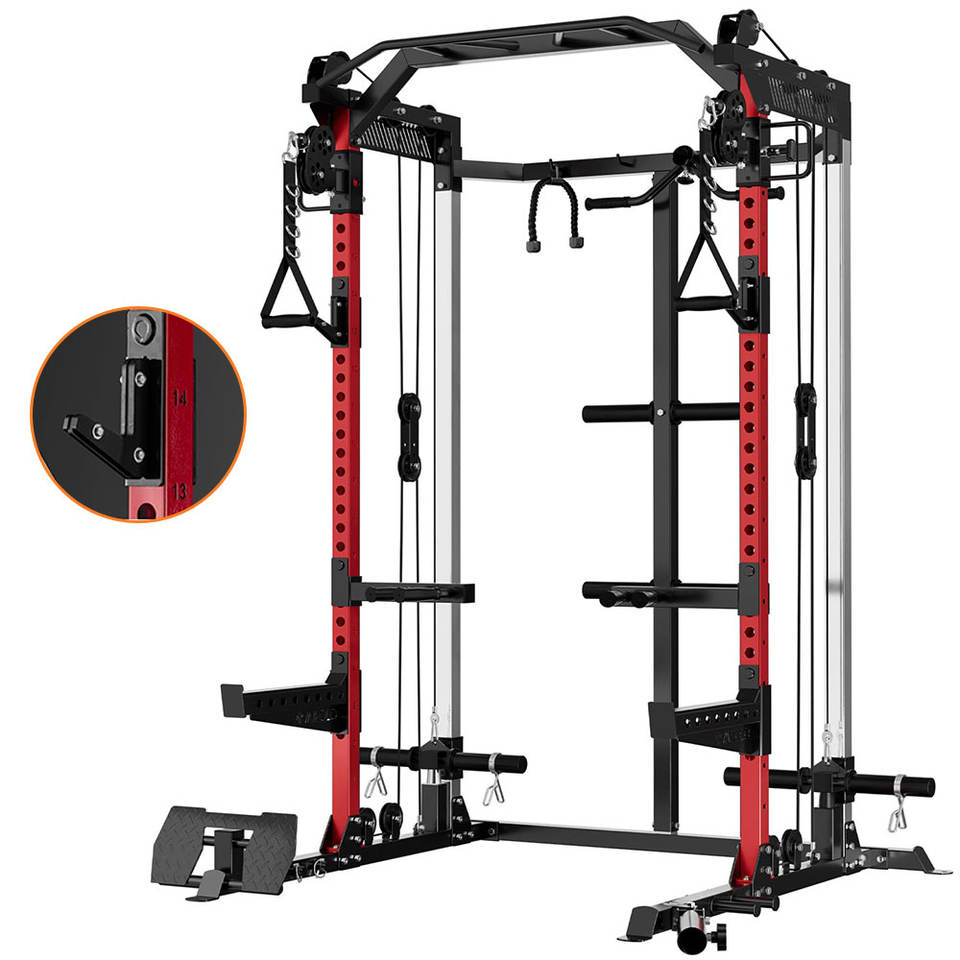 Multifunction Power Rack Squat Rack Easy-to-Assemble Flexible Benches & Racks for Powerlifting