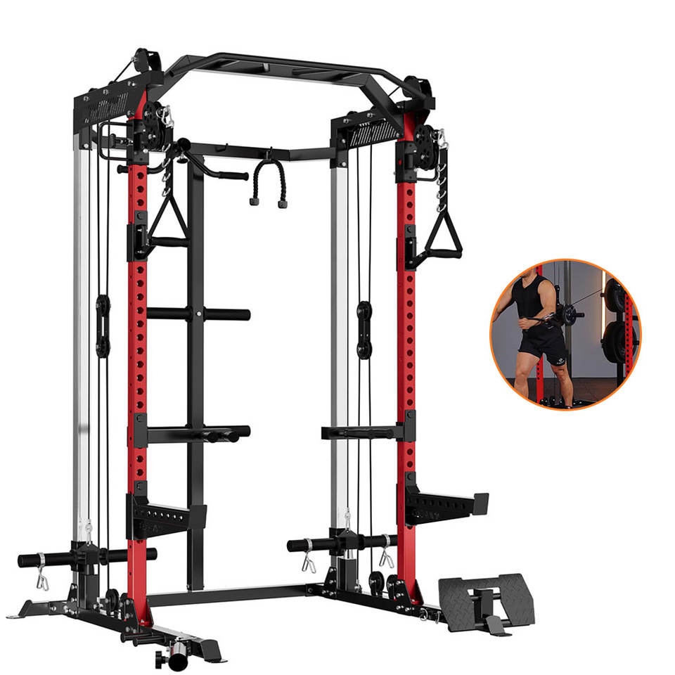Multifunction Power Rack Squat Rack Easy-to-Assemble Flexible Benches & Racks for Powerlifting
