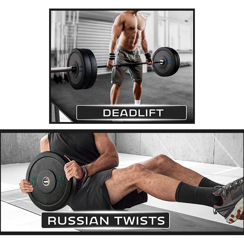 Hexagonal Olympic Competition Rubber Weight Plates for Athletic Training