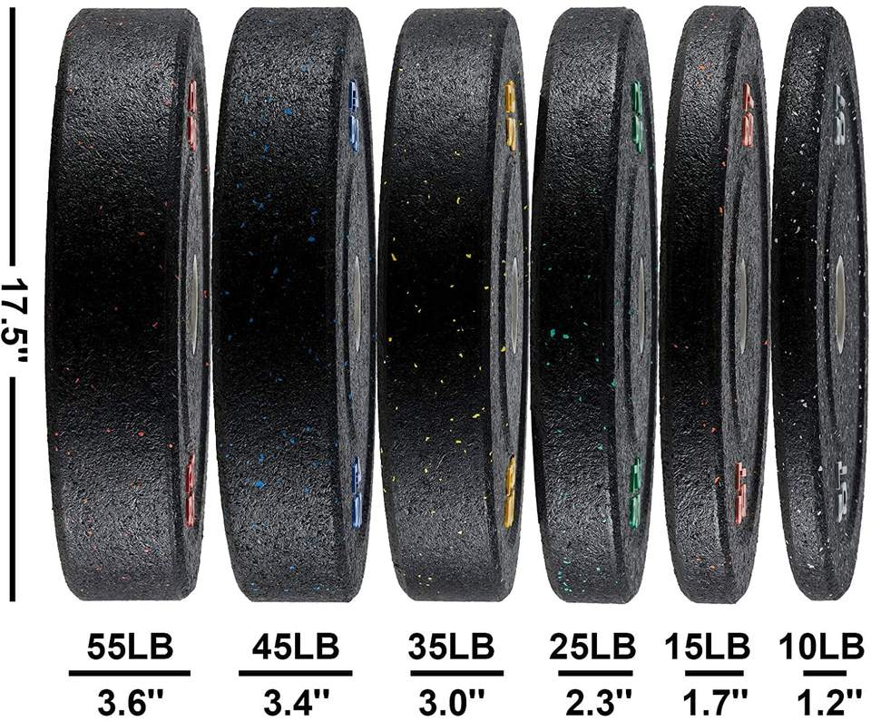 Ventilated Anti-Sweat Rubber Weight Plates Sets Competition Plate Type for Strongman Training