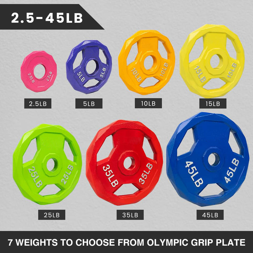Competition Cast Iron Weight Plates Forged Gripped Design for Muscle Toning