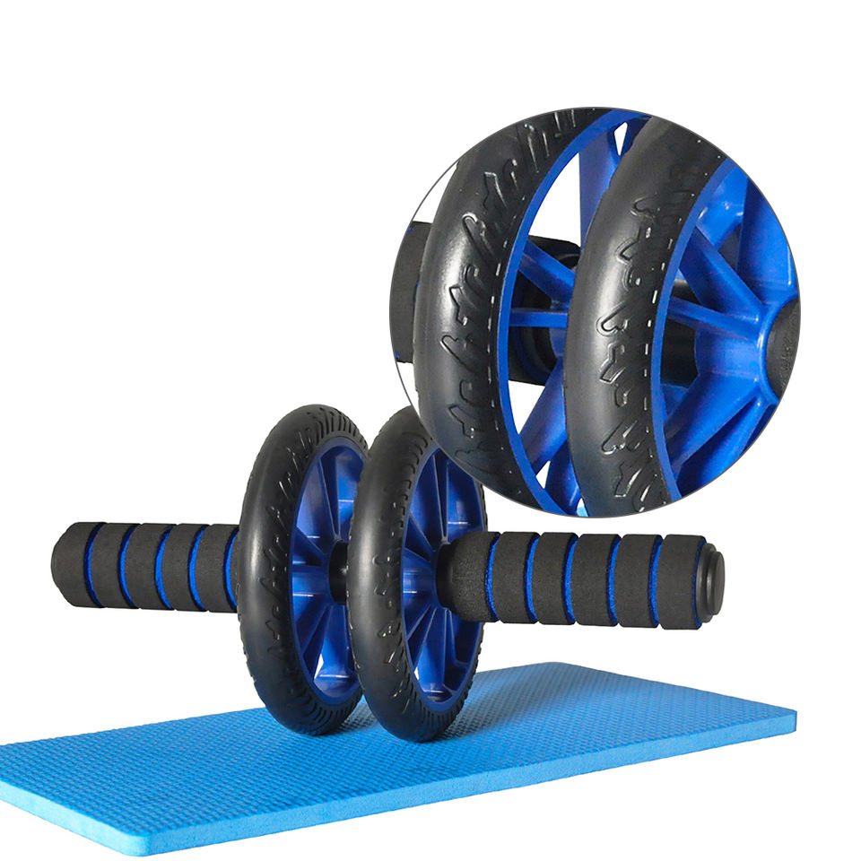 Easy to Use Fitness Equipment Steel ABS Plastic and Rubber Abdominal Wheel Roller for Home Exercise and Yoga