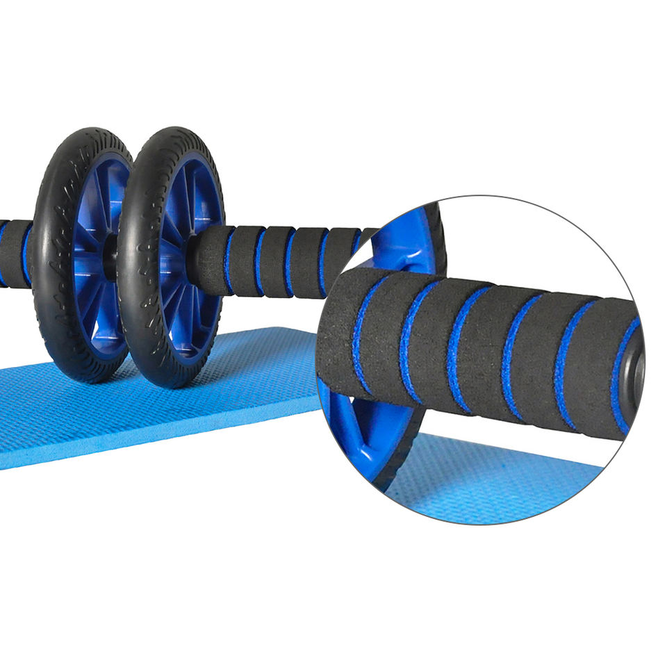 Easy to Use Fitness Equipment Steel ABS Plastic and Rubber Abdominal Wheel Roller for Home Exercise and Yoga