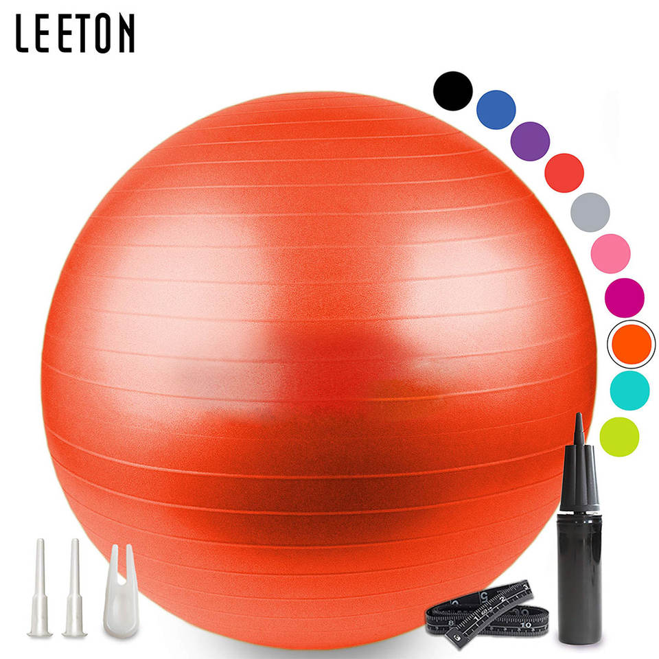 Custom Logo 75cm PVC Gym Ball for Yoga Exercise Multi-Purpose Pilates Style Fitness Equipment Gentle on Joints Features Balance