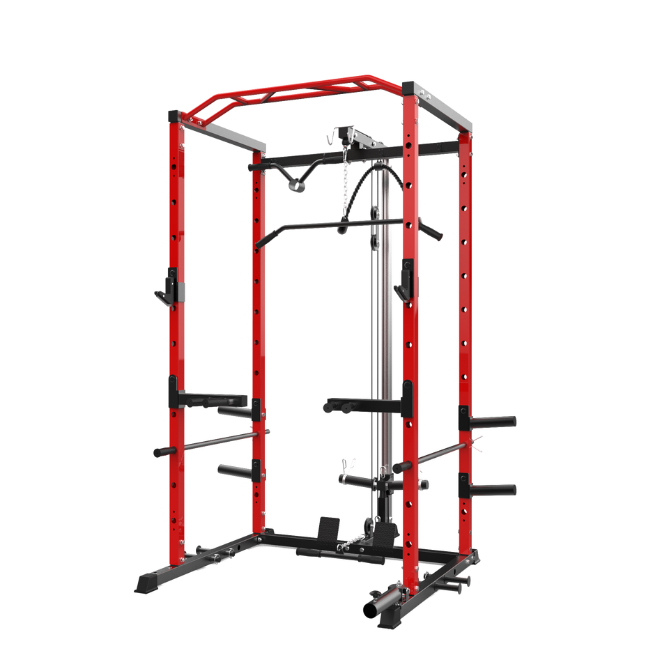 Rising Fitness Gym Training Commercial Body Building Workout Station Adjustable Power Cage Squat Rack