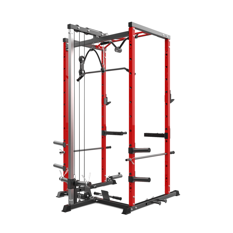 Rising Fitness Gym Training Commercial Body Building Workout Station Adjustable Power Cage Squat Rack