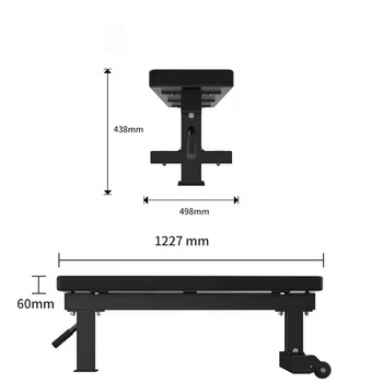 Rising Fitness Upgrade Home Gym Equipment Dumbbell Flat Bench Press Weight Lifting Sit up Bench with Roller for Easy Movement