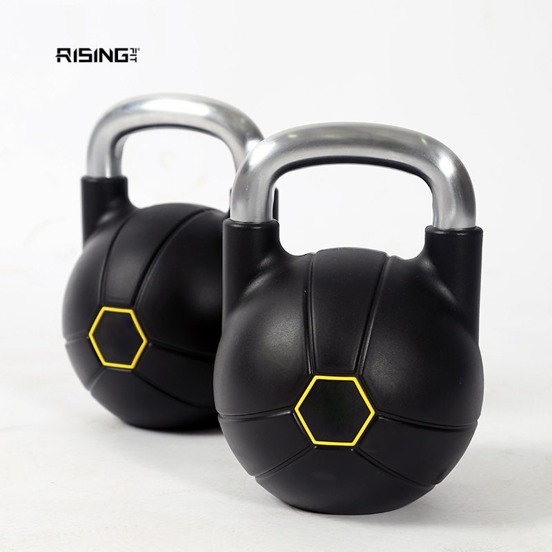 Rising Fitness Customized Competition Kettlebell Free Weight Set Portable Casting Iron for Body Workout