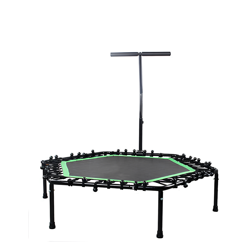 Rising Fitness Gym Fitness Jumping Exercise Mini Hexagon Trampoline With T-Bar Handle