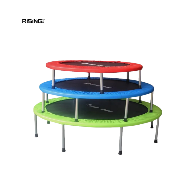 Rising Fitness Different Sizes Sports Trampoline Without Handrail Fitness Mini Round Trampoline for Adults