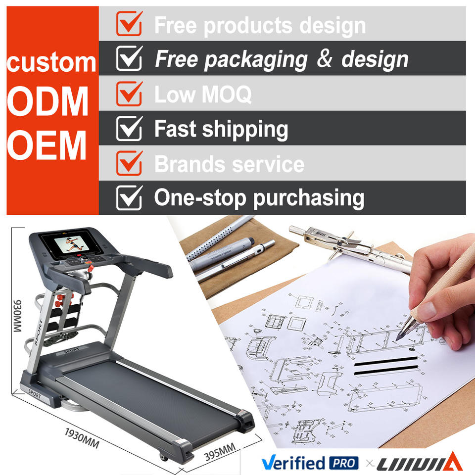 Hit Product Foldable Auto Incline Multi Function Fitness Equipment Semi Commercial Electric Treadmill