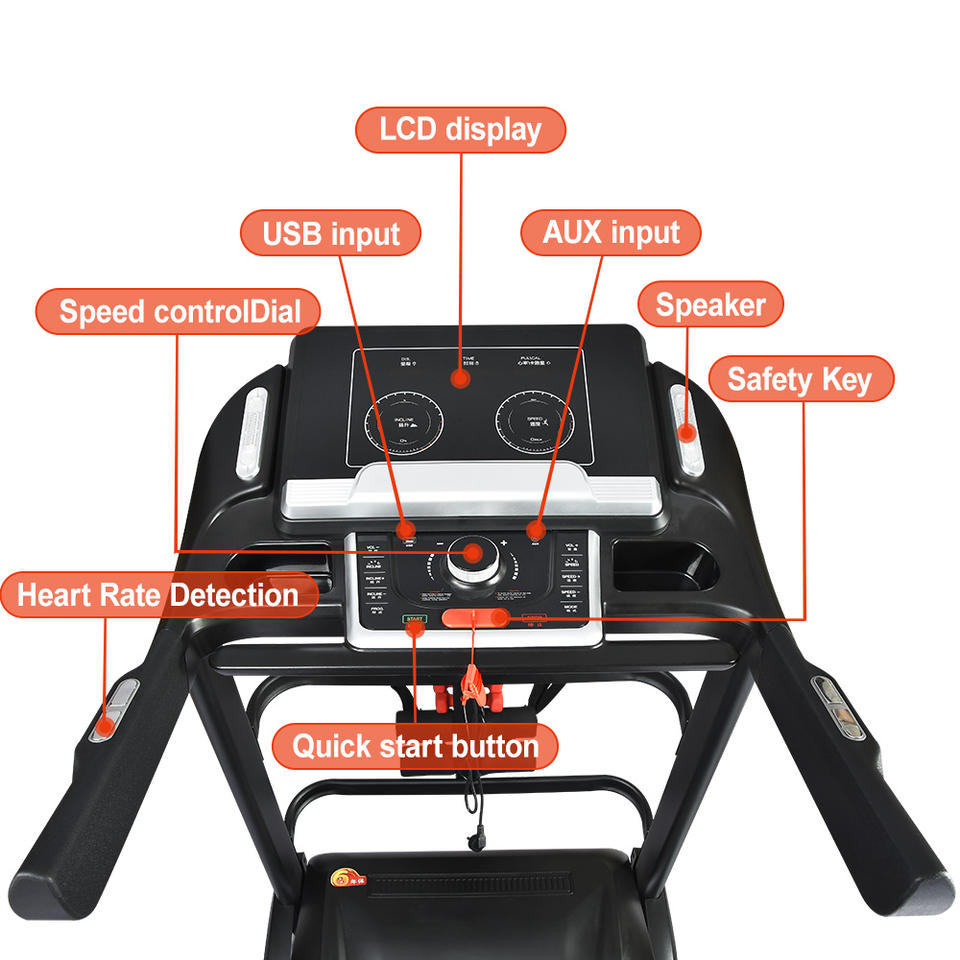 Lijiujia Luxury Heavy Home Gym Fitness Equipment 3.5HP DC Motor Semi Commercial Treadmill for Sale