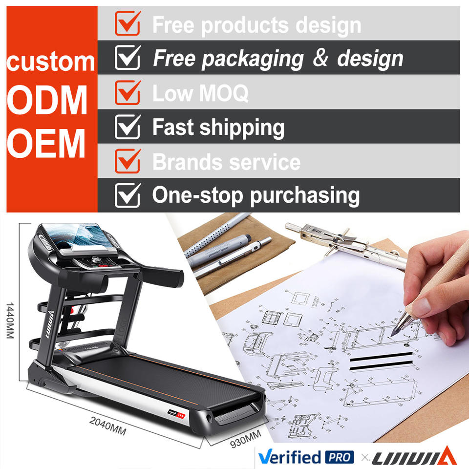 Lijiujia Luxury Heavy Home Gym Fitness Equipment 3.5HP DC Motor Semi Commercial Treadmill for Sale