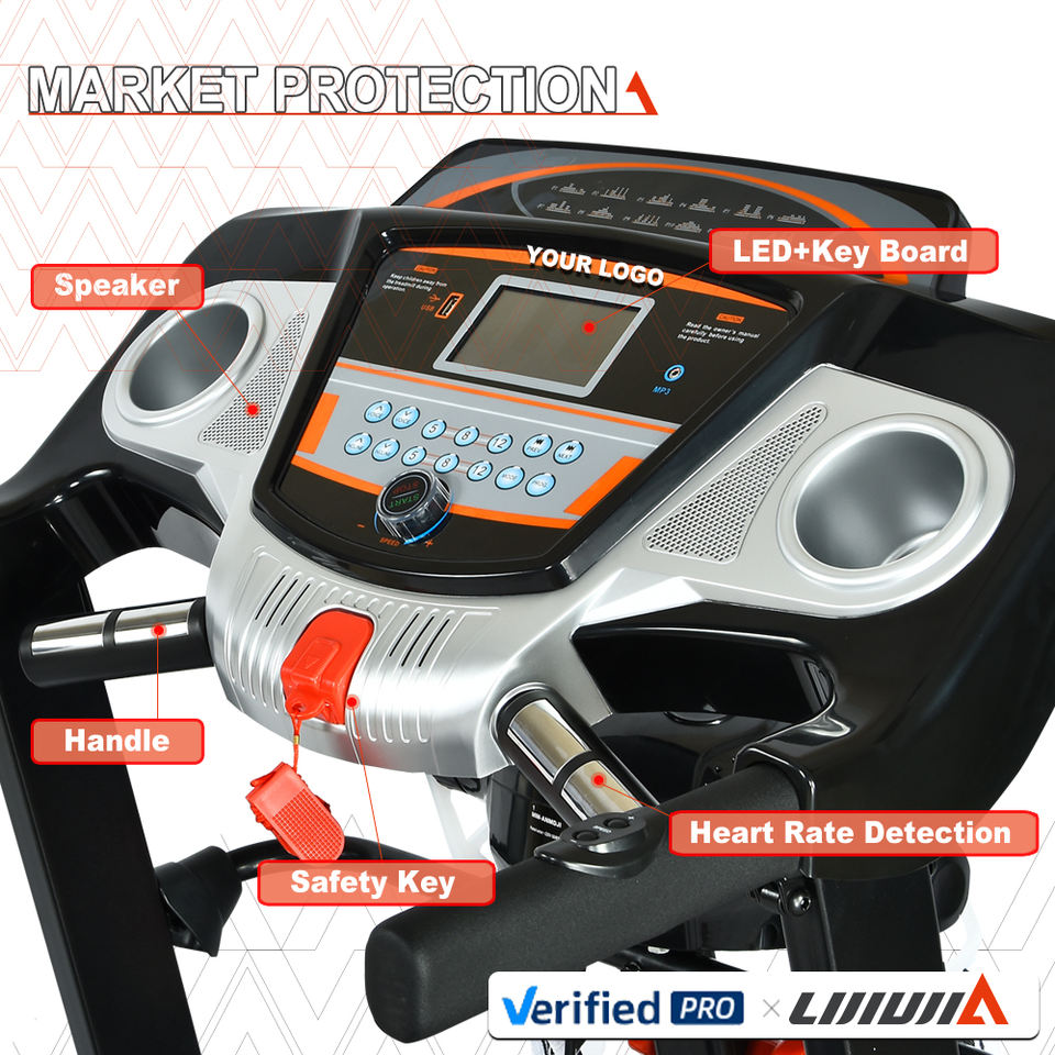 Customer Choice Professional Compact 120kg Weight Capacity Home Use Fitness Folding Electric Treadmill