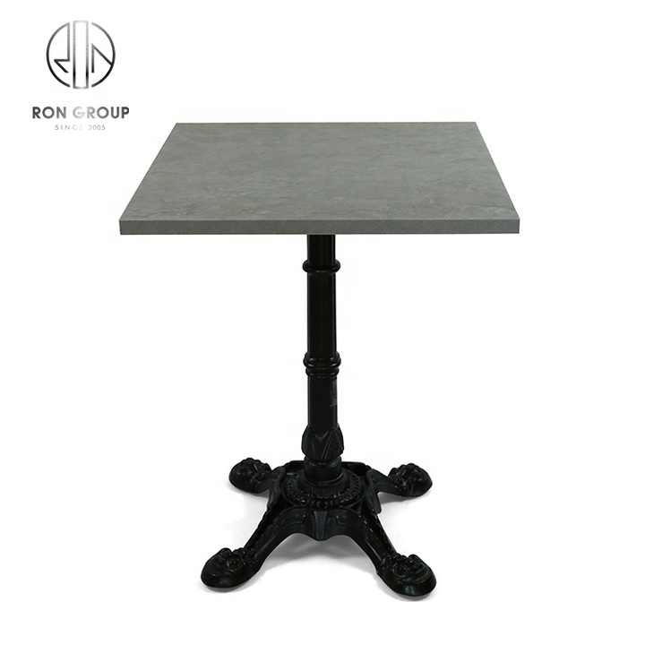 Cheap wholesale restaurant cafe buffet use furniture finished modern square dining table korean wood table top