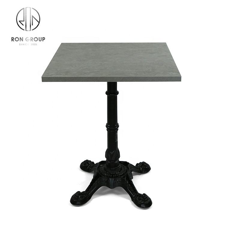 Cheap wholesale restaurant cafe buffet use furniture finished modern square dining table korean wood table top