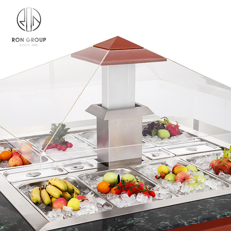 Square Lift Salad Bar Salad bar Cooler Salad bar Commercial Used for Hotel/restaurant/buffet