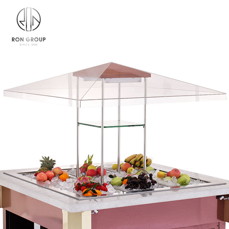 Luxury Commercial Buffet Showcase Salad Bar with Refrigerator