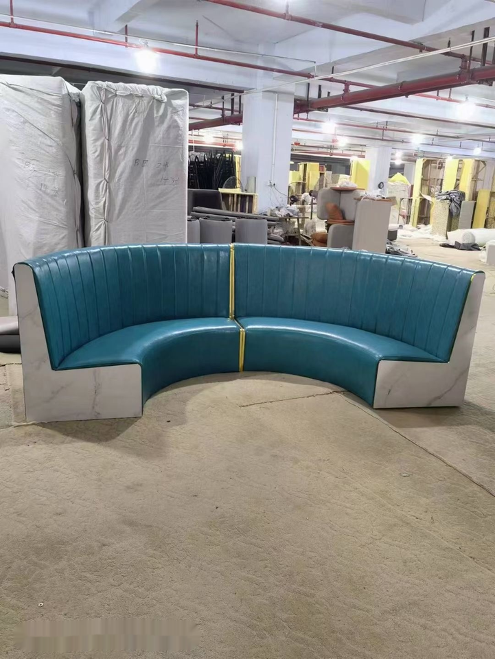 China Tables and Chairs Restaurants Factory Direct Cafe Hotel Dining Dessert Leather Sectional Restaurant Sofa Booth