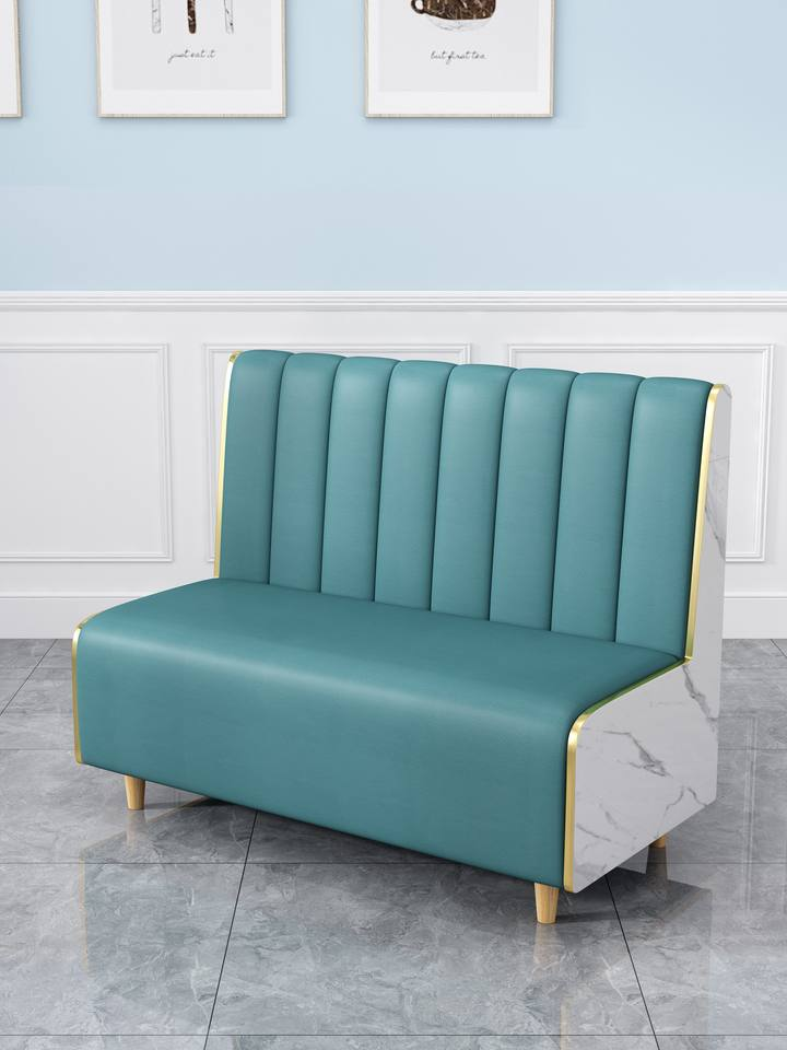 China Tables and Chairs Restaurants Factory Direct Cafe Hotel Dining Dessert Leather Sectional Restaurant Sofa Booth