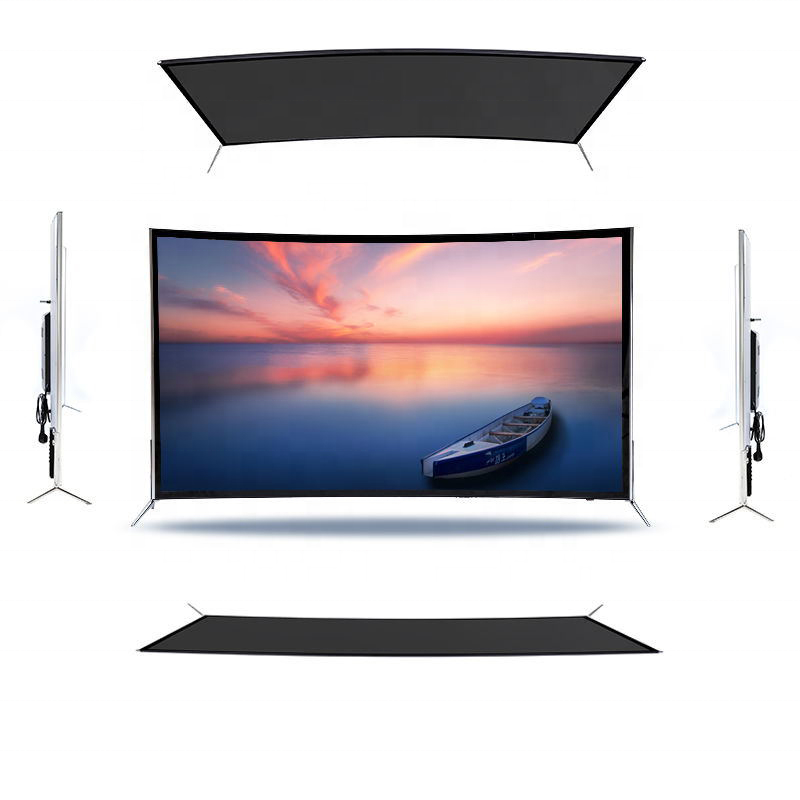 Wholesale New Custom Smart Tv 65 Inch Curved 1.5G+8G Ram Curved Screen Tv Metal Framework Curved 75 Inch Television Smart Tv