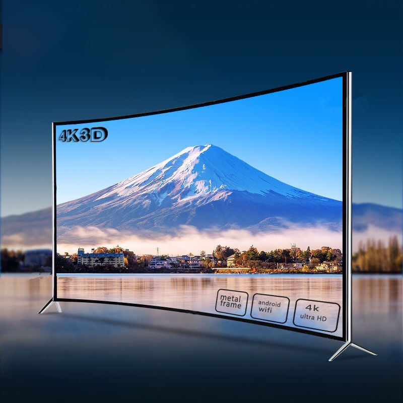 Wholesale New Custom Smart Tv 65 Inch Curved 1.5G+8G Ram Curved Screen Tv Metal Framework Curved 75 Inch Television Smart Tv