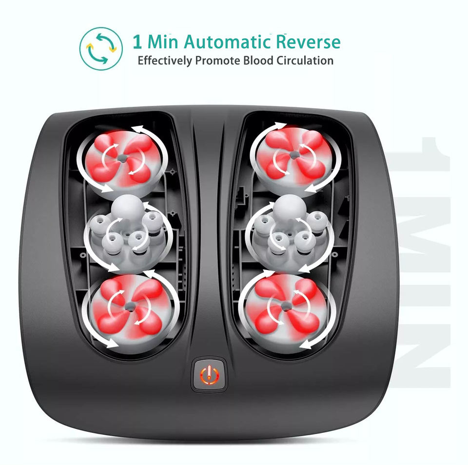 2025 Factory New Electric Acupuncture Shiatsu Heating Foot Massager Machine Infrared Physiotherapy Leg Foot Spa Bath Heats