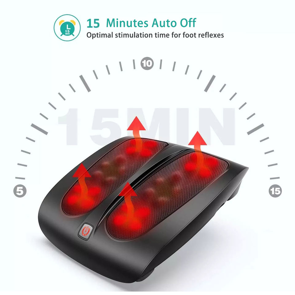 2025 Factory New Electric Acupuncture Shiatsu Heating Foot Massager Machine Infrared Physiotherapy Leg Foot Spa Bath Heats