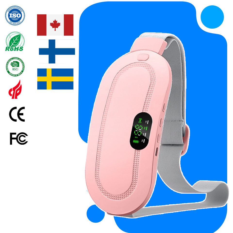 Digital Cordless Menstrual Heating Pad Period Pain Relief Device Massage Belt Warm Palace Smart Technology Period Massage