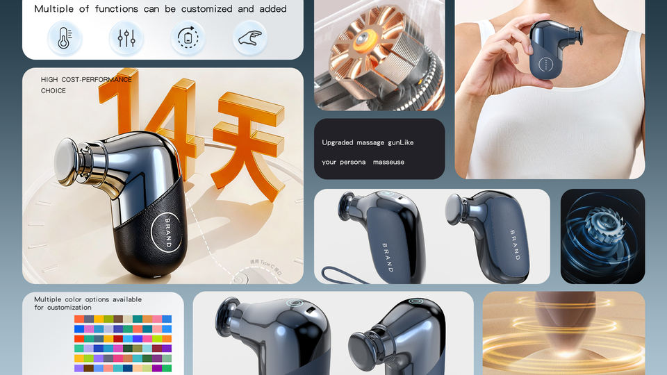 2025 Hot Mini Deep Tissue Quiet Percussion Vibration Portable Massage Gun With Gift Box