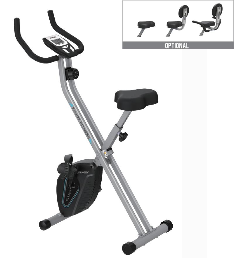 HSM Indoor Home Use X Bike Stationary Exercise Bike with Magnetic Resistance Foldable Fitness Equipment for Gym Scene