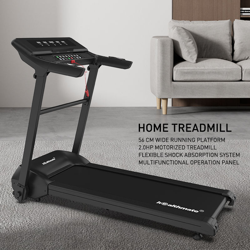 HSM Factory 2.0HP Trademill Running Machine Foldable Home Gym Equipment LED Screen 120kg Max User Electric Driving for Exercise