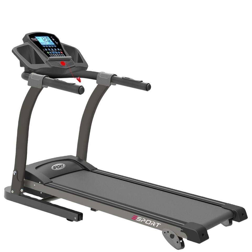 HSM Factory 1.5 HP Multi-function Treadmill Machine with LCD Display for Max User Weight 120kg Made of ABS and Steel