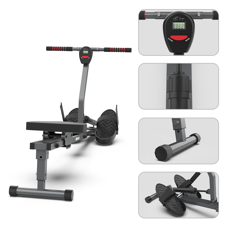 HSM Factory Muscle Trainer Body Fitness Silent Compact Equipment Rowing Machine with 120kg Weight Capacity for Home Use