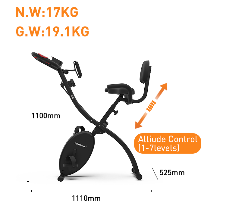 HSM Factory Magnetic Foldable Exercise Bike Indoor Stationary Bike Exercise Bike for Training OEM/ODM
