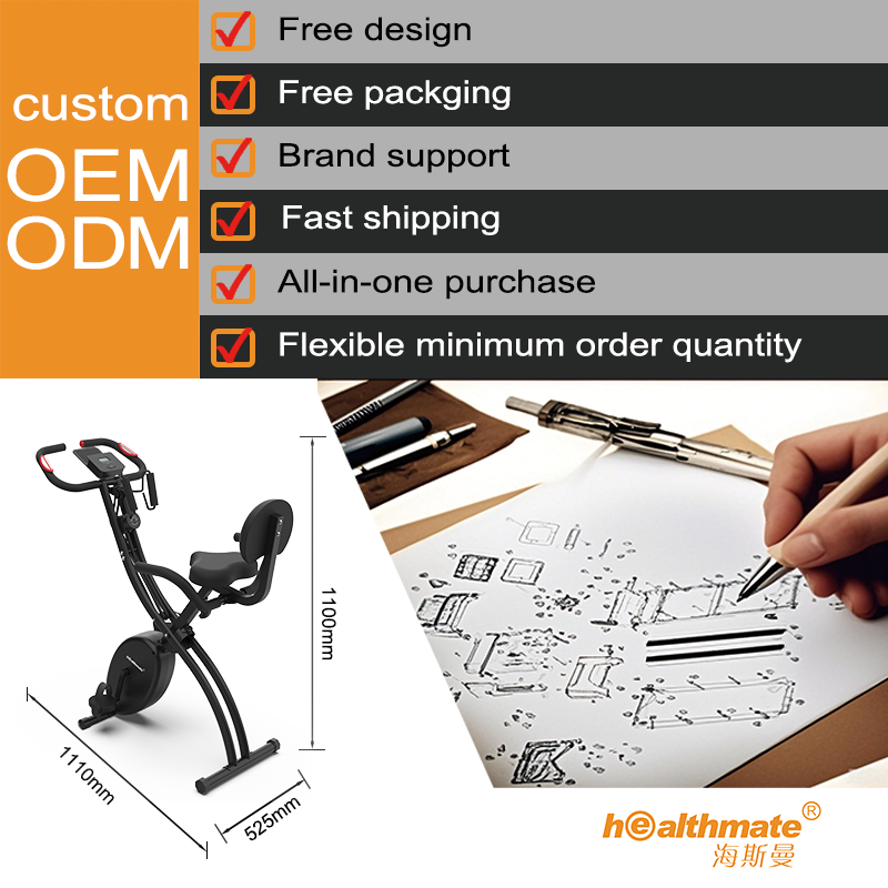 HSM Factory Magnetic Foldable Exercise Bike Indoor Stationary Bike Exercise Bike for Training OEM/ODM