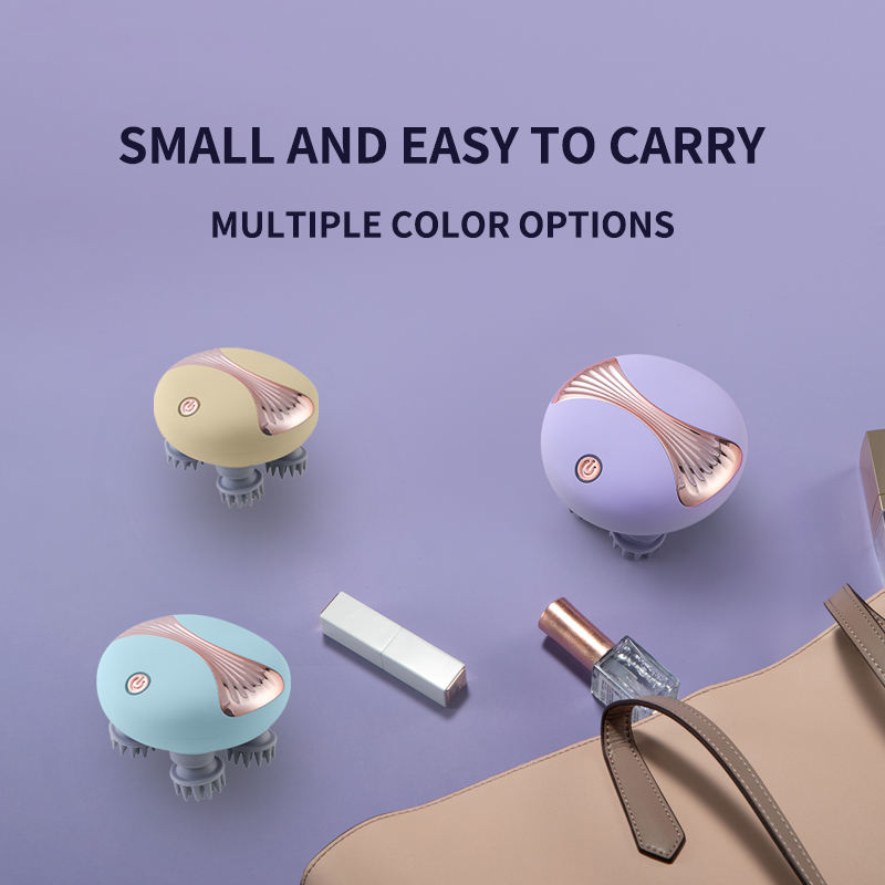 2025 IP67 Waterproof Infrared Heat Portable Cordless Rechargeable Electric Ultra Scalp Head Massager for Hair Growth