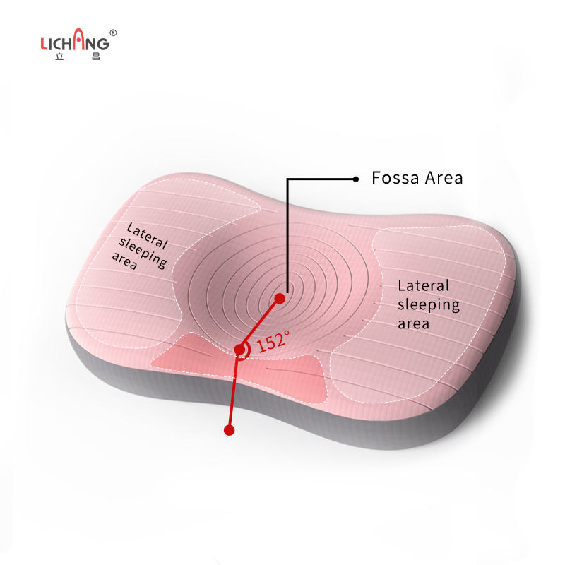 Neck Orthopedic Contour Bed Support Adjustable Cervical Memory Foam Massage Pillow Contour Cervical Bed Sleeping Pillow Massager