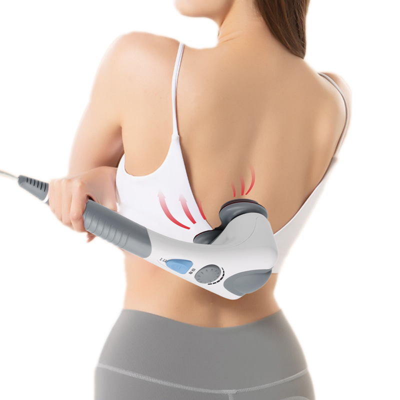 Professional Relaxing Percussion Heat Deep Tissue Full Vibrate Body Handheld Massager Roller Stick