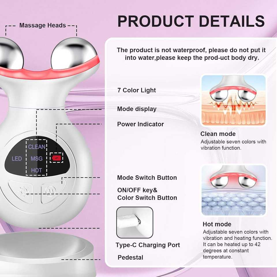 SHOmfrs High Frequency Facial Skin Care Wrinkle Removal Face Lifting Vibration Massager Body Acne Beauty Device for Eye Care