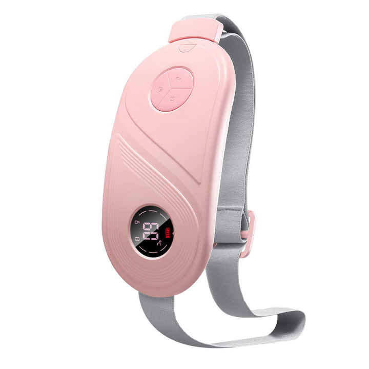 SHOmfrs Electronic Body Massager Menstrual Waist Belt Abdominal Vibration Massage Device with Hot Compress Period Pain Relief